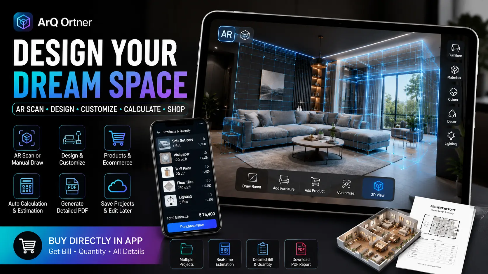 DIY — AR Interior Design Unity mobile game gameplay